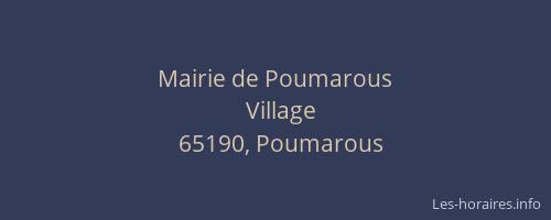 Mairie de Poumarous