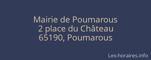 Mairie de Poumarous