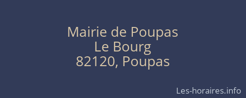 Mairie de Poupas