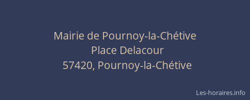 Mairie de Pournoy-la-Chétive
