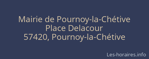 Mairie de Pournoy-la-Chétive