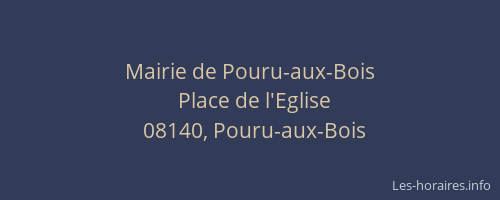 Mairie de Pouru-aux-Bois