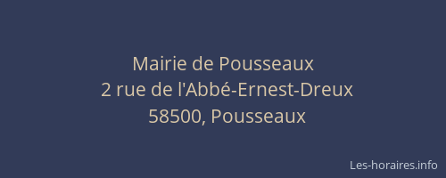 Mairie de Pousseaux