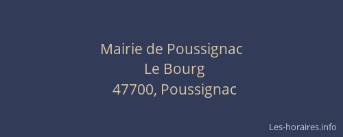 Mairie de Poussignac