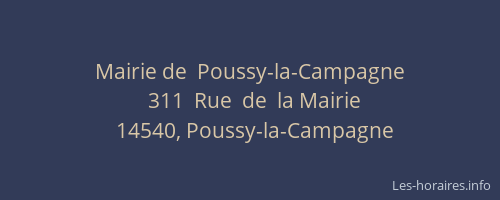Mairie de  Poussy-la-Campagne