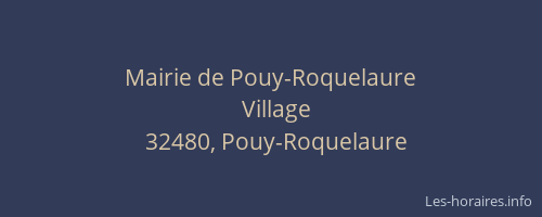 Mairie de Pouy-Roquelaure