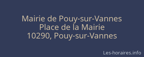 Mairie de Pouy-sur-Vannes