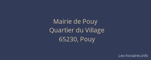 Mairie de Pouy