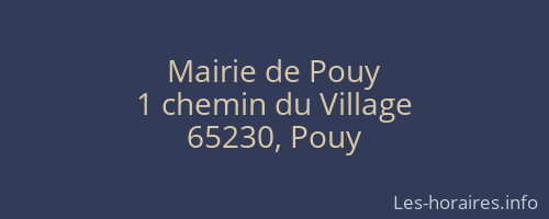 Mairie de Pouy