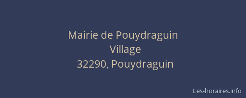 Mairie de Pouydraguin