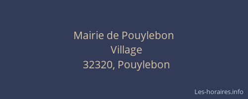 Mairie de Pouylebon