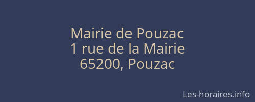 Mairie de Pouzac