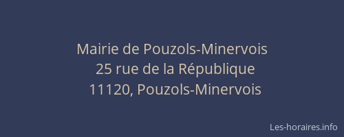 Mairie de Pouzols-Minervois