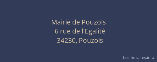 Mairie de Pouzols