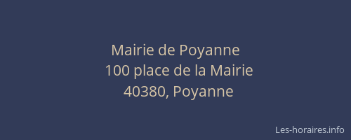 Mairie de Poyanne