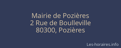 Mairie de Pozières