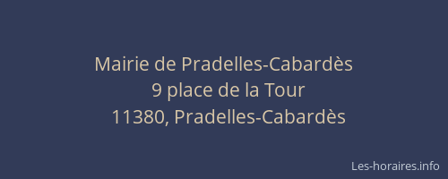 Mairie de Pradelles-Cabardès