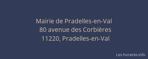 Mairie de Pradelles-en-Val