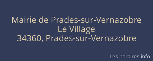 Mairie de Prades-sur-Vernazobre