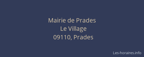 Mairie de Prades