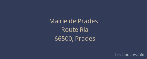 Mairie de Prades
