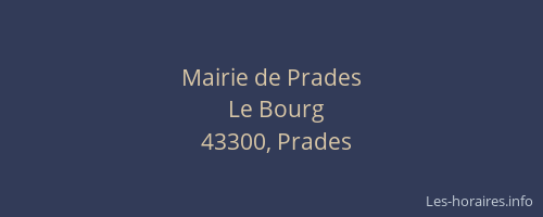 Mairie de Prades