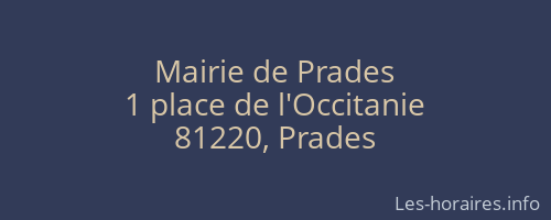 Mairie de Prades