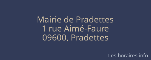Mairie de Pradettes