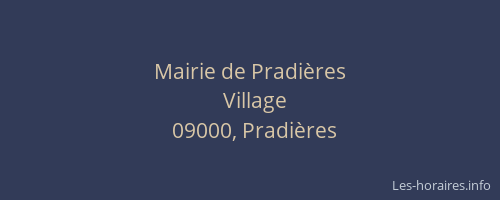Mairie de Pradières