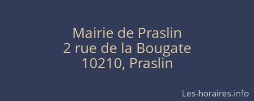 Mairie de Praslin