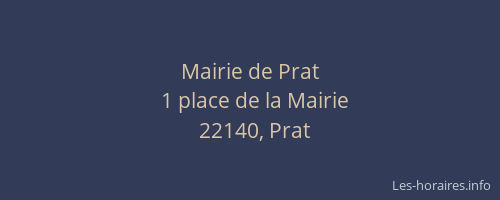 Mairie de Prat