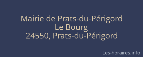 Mairie de Prats-du-Périgord