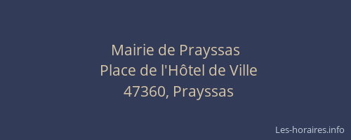 Mairie de Prayssas