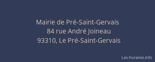 Mairie de Pré-Saint-Gervais