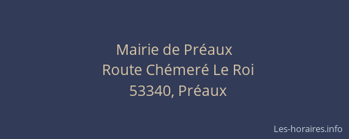 Mairie de Pr&eacute;aux