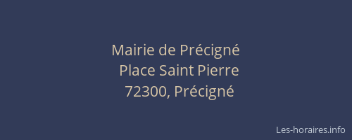 Mairie de Pr&eacute;cign&eacute;
