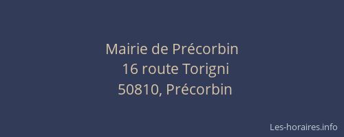 Mairie de Pr&eacute;corbin