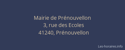 Mairie de Pr&eacute;nouvellon