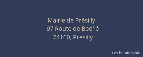 Mairie de Pr&eacute;silly