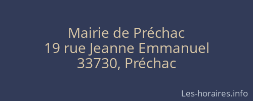 Mairie de Préchac
