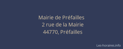 Mairie de Préfailles