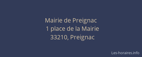 Mairie de Preignac