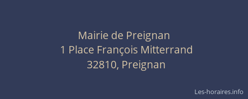 Mairie de Preignan