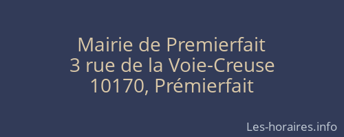 Mairie de Premierfait