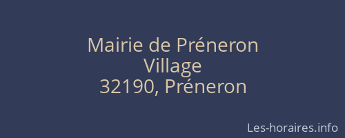 Mairie de Préneron