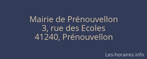 Mairie de Prénouvellon