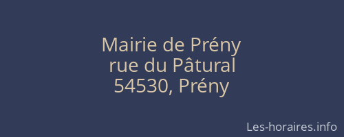 Mairie de Prény