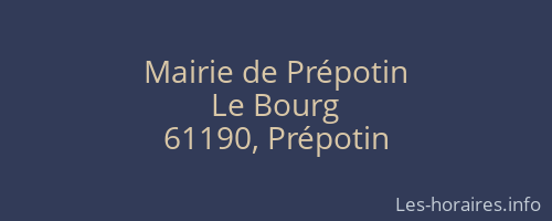 Mairie de Prépotin