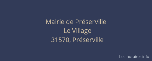 Mairie de Préserville