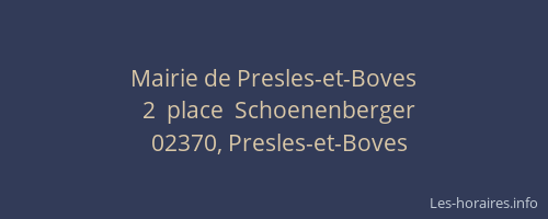 Mairie de Presles-et-Boves